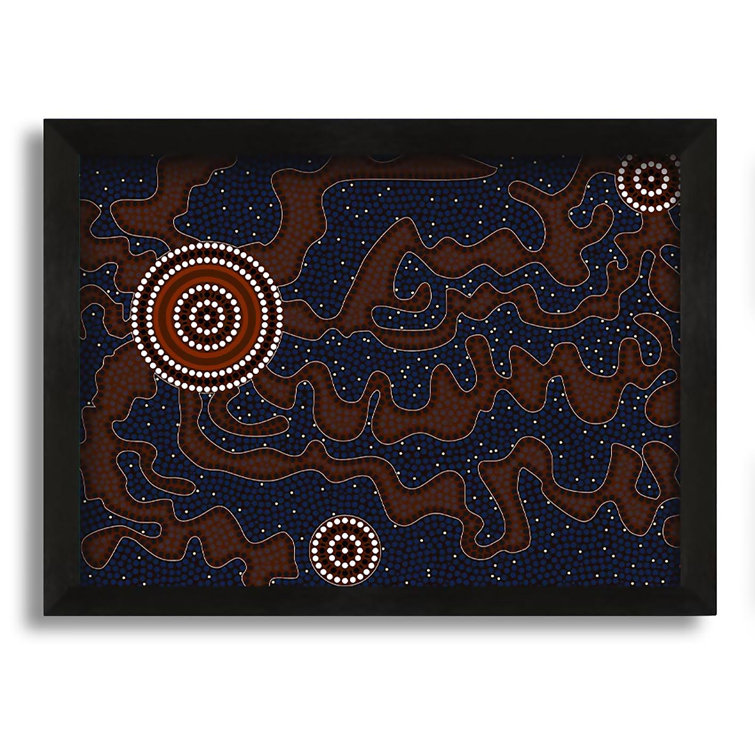 Latitude Vive Aboriginal Pattern 3 Picture Frame Painting on Canvas